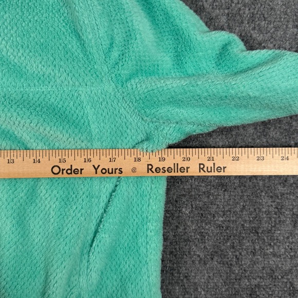Talbots Fleece Pullover Quarter Zip Cozy Comfy Soft Mint Green M casual chic - Picture 7 of 9